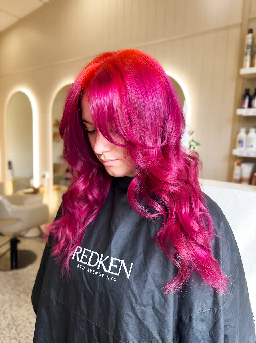 Soft creamy blonde foils and tone refresh